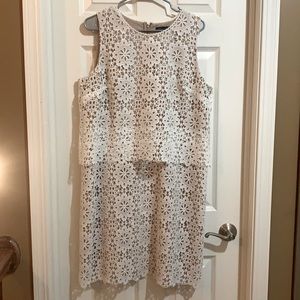 White Lace Overlay Tommy Hilfiger Dress